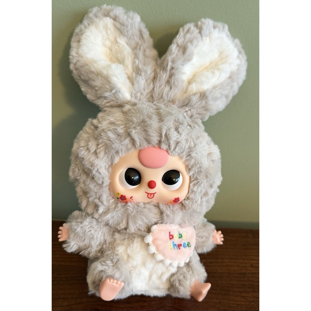 Baby Three Lily Rabbit Town V1 Plush Blind Box Gray Rabbit Open Box